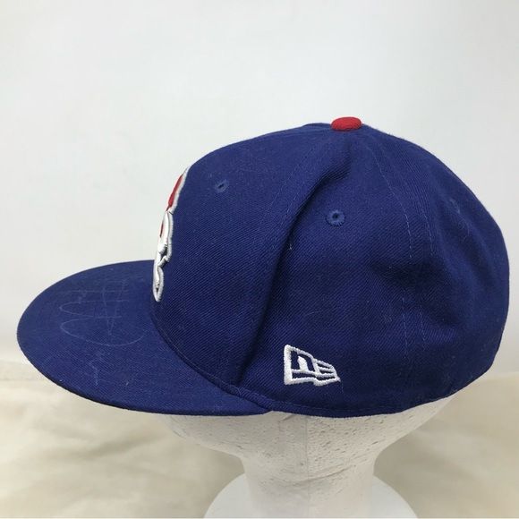 Round Rock Express Hat Cap Size 7 Blue New Era 59Fifty MiLB Baseball Signed #35 - Picture 2 of 8